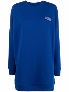 GANNI logo-embroidered recycled cotton sweatshirt