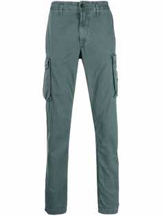 Stone Island logo-patch cotton cargo trousers