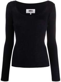 MM6 Maison Margiela fine-knit long-sleeve top