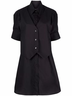 MM6 Maison Margiela waistcoat poplin shirtdress