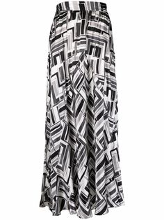 Kiton abstract-print full-length skirt