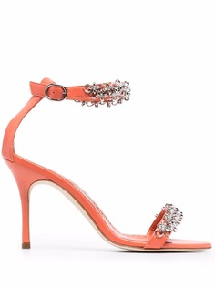 Manolo Blahnik chain-link detail leather sandals