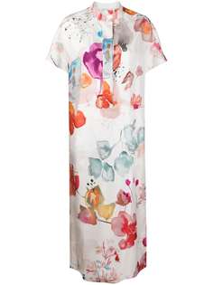 Agnona платье-рубашка с цветочным принтом
