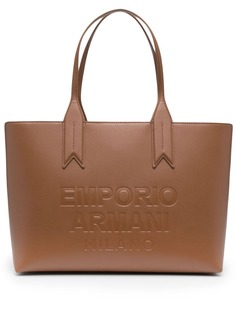 Emporio Armani сумка-тоут с тисненым логотипом