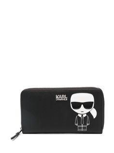 Karl Lagerfeld кошелек на молнии с принтом Karl