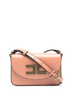 Elisabetta Franchi каркасная сумка с металлическим логотипом