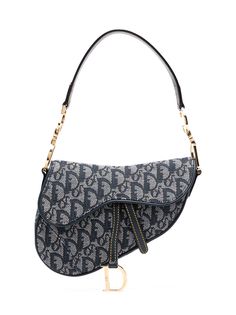Christian Dior мини-сумка Saddle pre-owned с узором Trotter