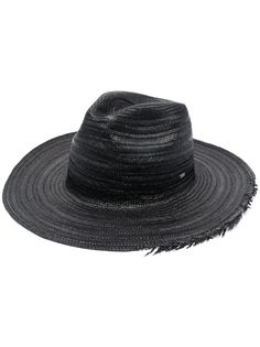Saint Laurent соломенная шляпа с бахромой