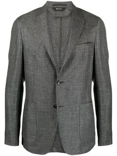 Z Zegna однобортный пиджак строгого кроя