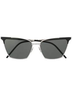 Saint Laurent Eyewear солнцезащитные очки в оправе кошачий глаз с логотипом