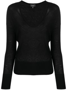 Rag & Bone кашемировый джемпер с V-образным вырезом