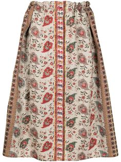 Pierre-Louis Mascia юбка с цветочной вышивкой