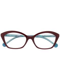 L.A. EYEWORKS очки в оправе кошачий глаз