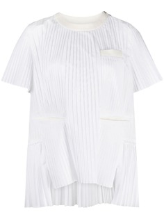Sacai плиссированная футболка