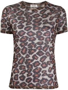 Nanushka футболка Guy с леопардовым принтом