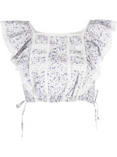 Ermanno Scervino укороченная блузка с цветочным принтом