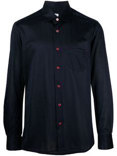 Kiton рубашка с заостренным воротником