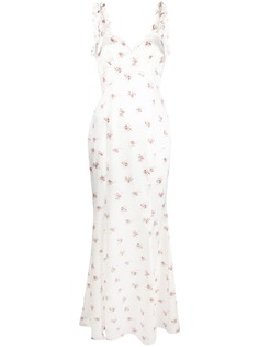 Alessandra Rich платье макси с цветочным принтом
