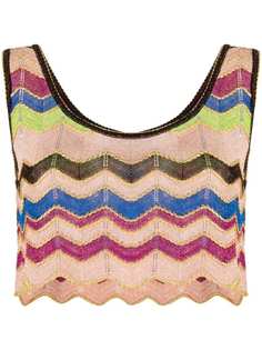 M Missoni укороченный топ с узором зигзаг