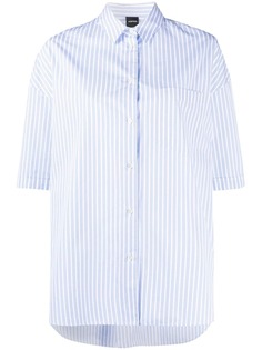 Aspesi поплиновая рубашка в полоску с короткими рукавами