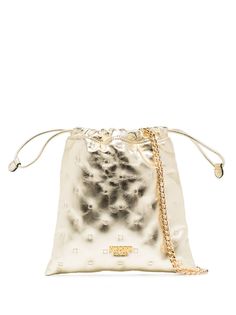 Moschino сумка на плечо с эффектом металлик