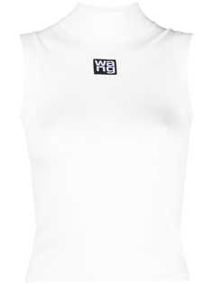 alexanderwang.t топ с высоким воротником и нашивкой-логотипом