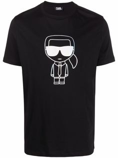 Karl Lagerfeld футболка Ikonik с эффектом металлик