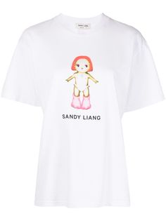 Sandy Liang футболка Margot с принтом