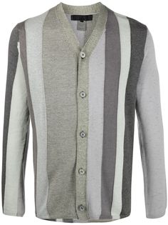 Comme Des Garçons Shirt полосатый кардиган с V-образным вырезом
