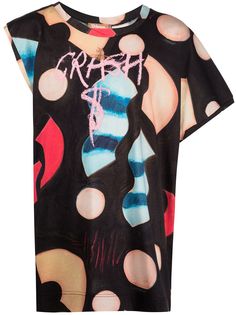 Vivienne Westwood рубашка асимметричного кроя с абстрактным принтом