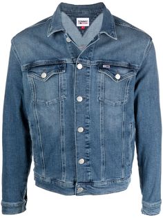 Tommy Hilfiger джинсовая куртка с вышитым логотипом