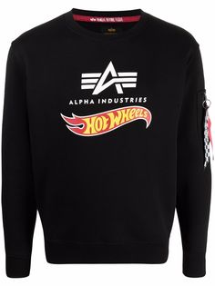 Alpha Industries толстовка с логотипом из коллаборации с Hot Wheels