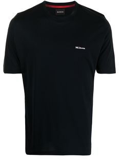 Kiton футболка с вышитым логотипом