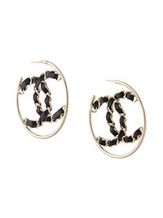Chanel Pre-Owned серьги-кольца 2019-го года с логотипом CC