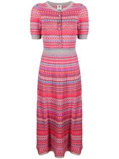 M Missoni трикотажное платье миди в полоску