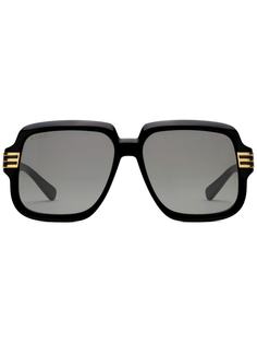 Gucci Eyewear солнцезащитные очки в массивной оправе с логотипом