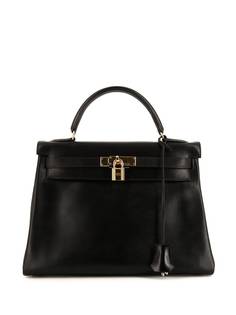 Hermès сумка Kelly 32 1996-го года с ручкой и ремнем