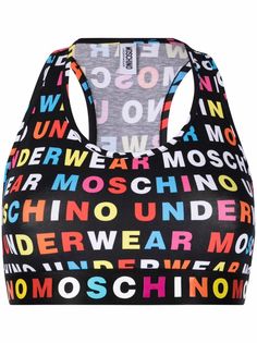 Moschino спортивный бюстгальтер с логотипом