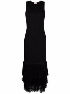 12 STOREEZ ярусное платье с бахромой