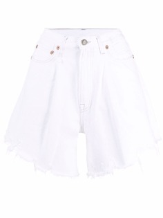 R13 high-rise denim shorts