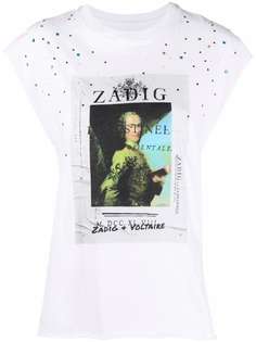 Zadig&Voltaire футболка с рукавами кап и фотопринтом