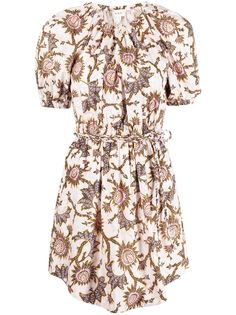 A.L.C. платье миди с завязками и цветочным принтом