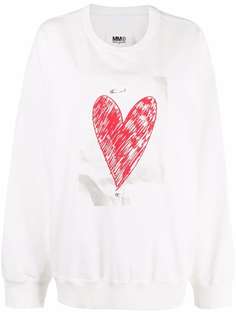MM6 Maison Margiela heart-print sweatshirt