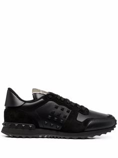 Valentino Garavani Rockstud-embellished lace-up sneakers