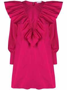 RED Valentino ruffled long-sleeve dress