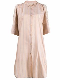 Gentry Portofino woven-panel shirt dress