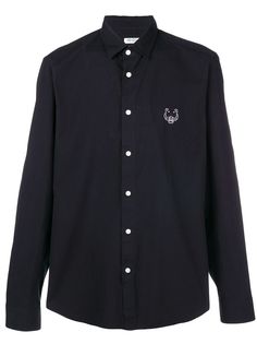 Kenzo рубашка с длинными рукавами и вышитым тигром