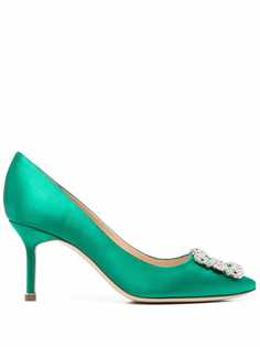 Manolo Blahnik Hangisi Jewel Buckle pumps