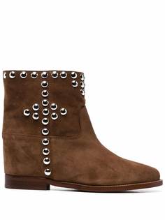 Via Roma 15 stud-embellished boots