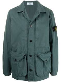Stone Island Tela cotton overshirt jacket